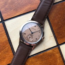 Orologio da polso vintage Movado F. Borgel "Non-Magnetic" oro rosa con acciaio