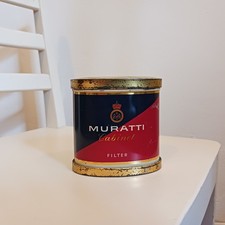 Vintage Blechdose Muratti Cabinet Filter Zigaretten alte Verkaufsverpackung Oval