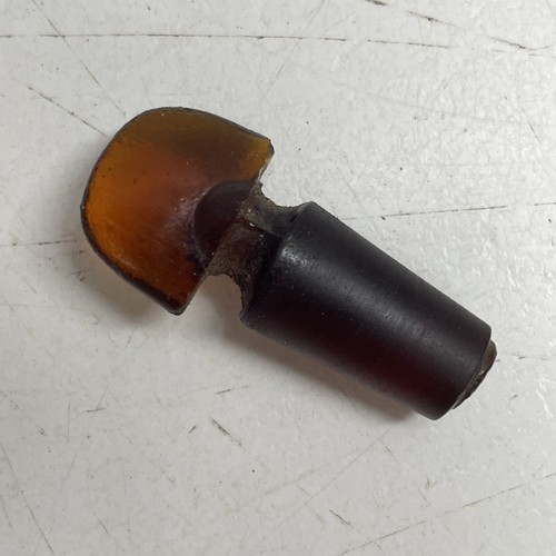 VINTAGE ORIGINAL RETRO Glass Decanter Bottle Stop Stopper Brown Medicine Alcohol - Picture 1 of 4