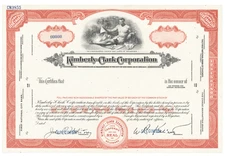 Kimberly-Clark Corporation. Stock Certificate.