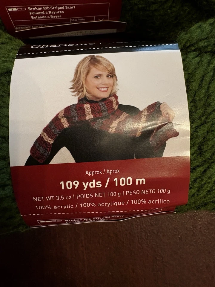 Loops & Threads Charisma NEW Lot Of 4 Skeins 109 Yds Color #11 Forest  - Image 3 of 4