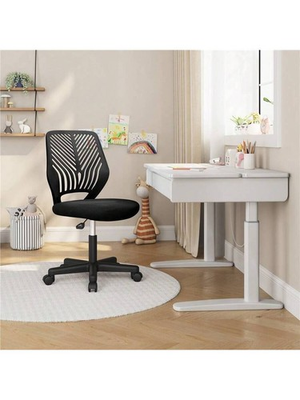 #ad Padded Mid Back Mesh Desk Chair Swivel Adjustable Task Chair for Office $62.25