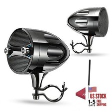 Bluetooth Motorcycle Speakers - Waterproof, 200W RZR Speakers for ATV, Black