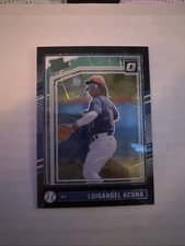 2025 Luisangel Acuna Panini Donruss Black Velocity Optic Prizm /39 Rookie   #1