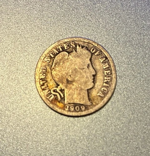 1909 o barber Liberty dime