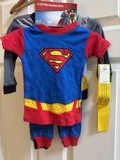 Justice League 2 Cotton Pajama Sets 12month Superman And Batman