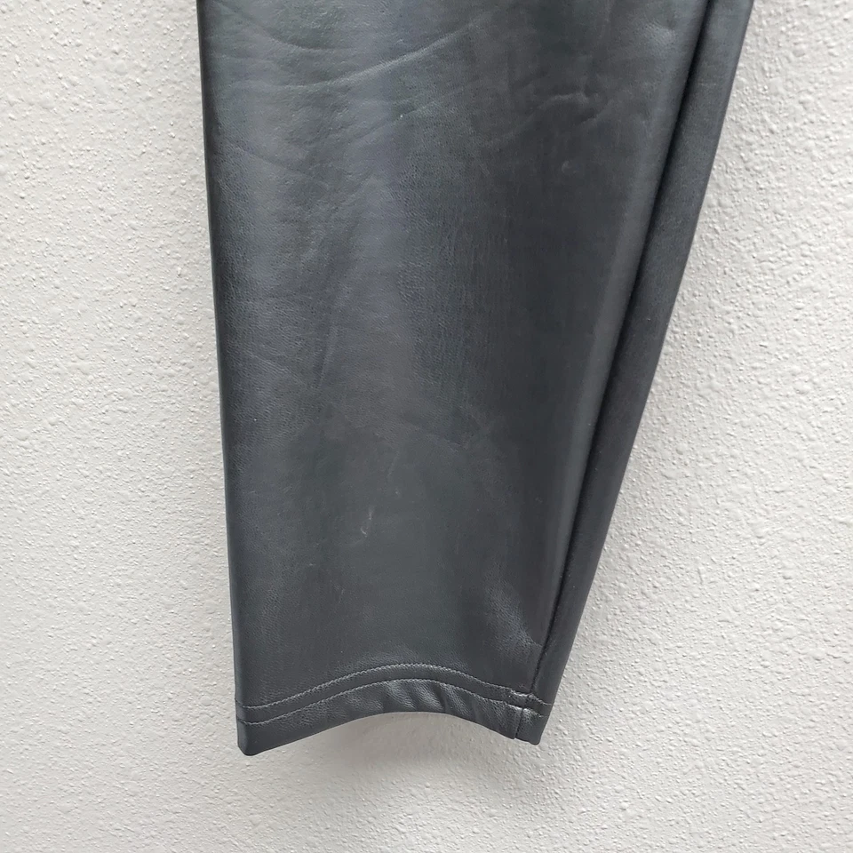 Joe Fresh Leggings Mujer XL Negro Imitación Cuero Tiro Alto Elastizado Pantalones Nuevos Foto 3 de 4