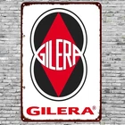 Gilera Logo Motorcycle Brand Badge Tin Metal Signs Home Décor 8x12