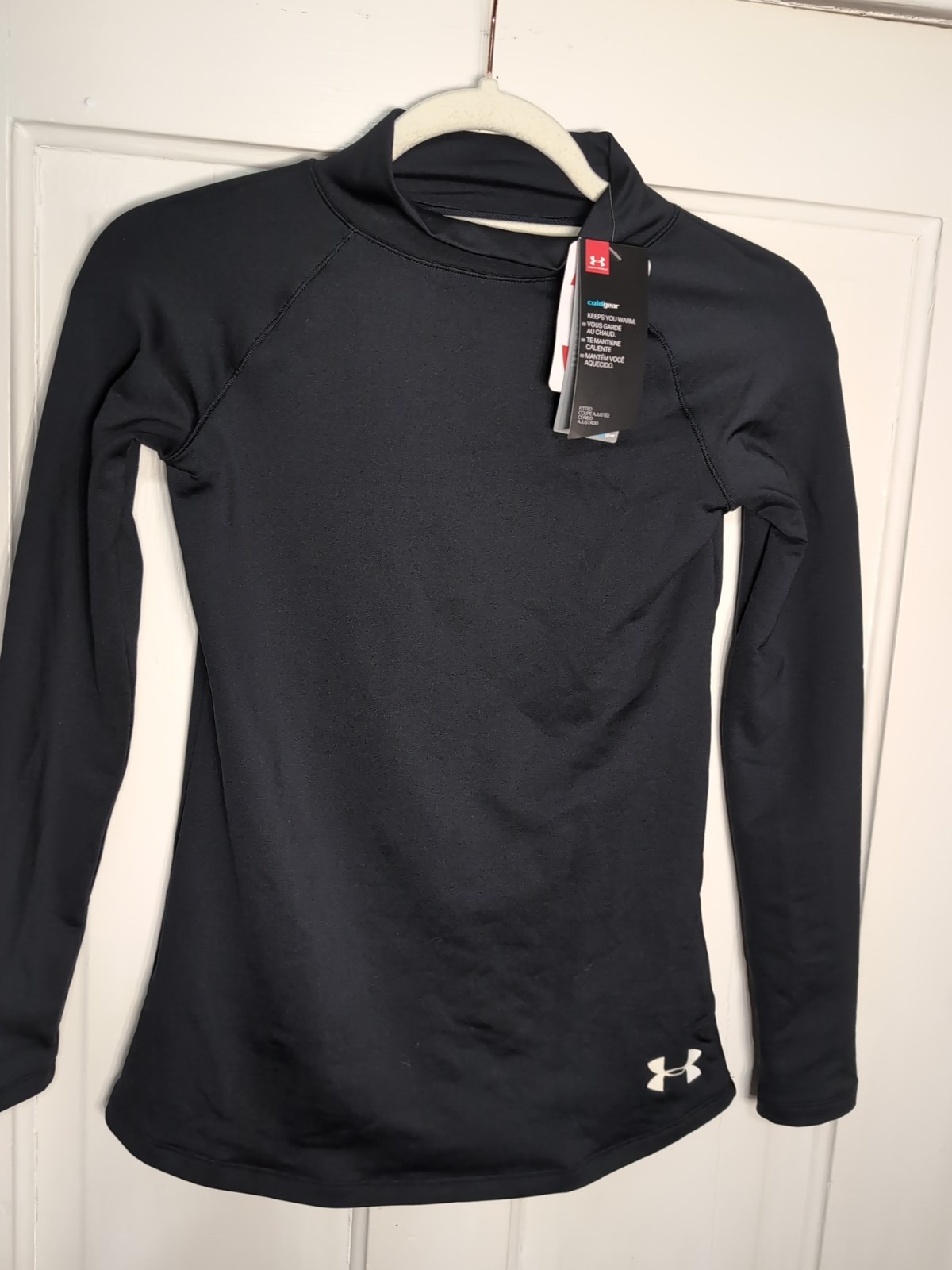 Under Armour Cold Gear Girls Black Fitted Long Sleeve Shirt Size YLG Outdoor(885 thumbnail 2