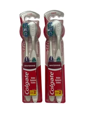 2 pk - Colgate 360 Optic White Whitening Toothbrush. Soft. 4 Brushes