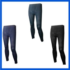 Calzamaglia da uomo termica in microfibra Collant invernali sci nero blu grigio 