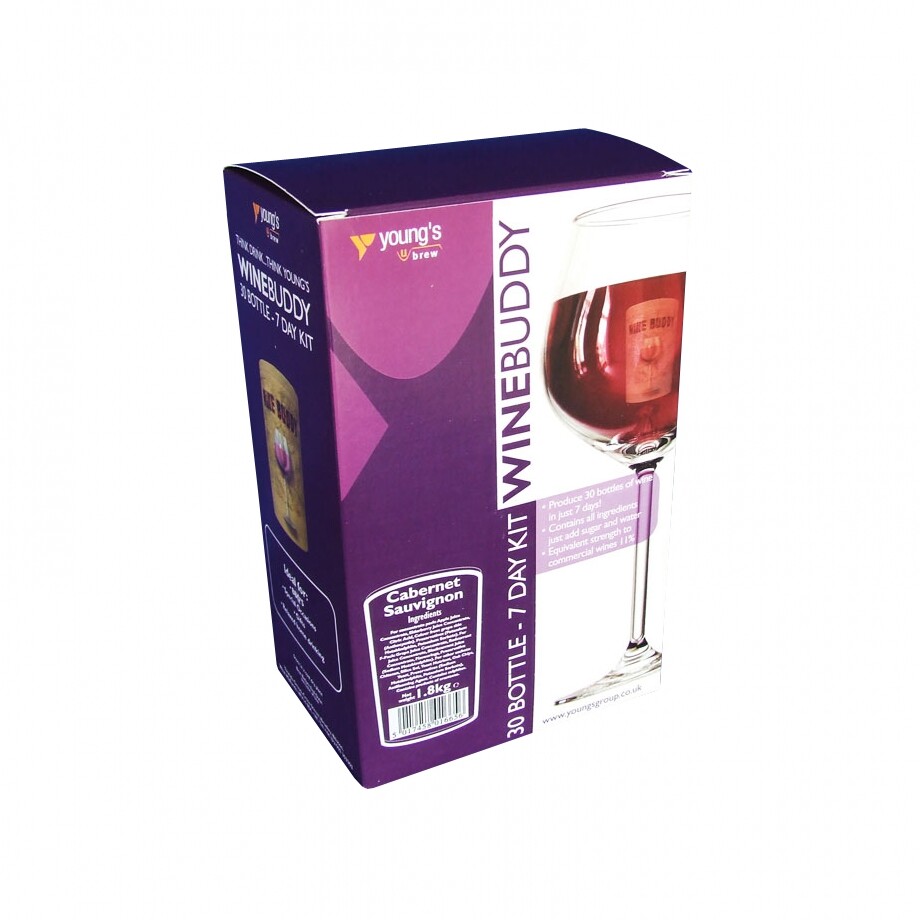 Winebuddy 30 Bottle Winemaking Refill - Cabernet Sauvignon Ingredient Kit -7 Day