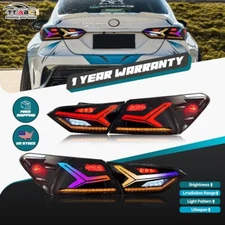 RGB COLOR Tail Lights For Toyota Camry 2018-2024 Sequential Rear Lamp w/ LED DRL