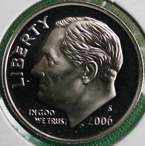 2006 S Silver Proof Roosevelt Dime Ten-Cent Coin 10c from US Mint Proof Set