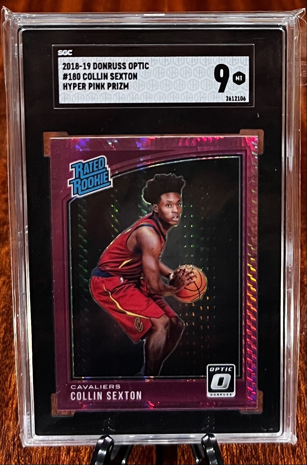 2018 Donruss Optic Hyper Pink Rated Rookie SGC 9 #180 Collin Sexton RC
