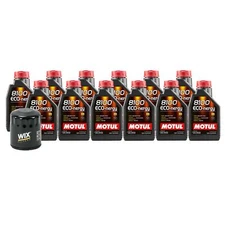 12L Motul 8100 ECO-NERGY 5W30 Wix Filter Motor Oil Change Kit For W4500 W3500 V8