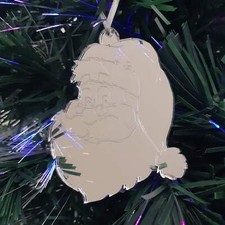 Santa Christmas Tree Decorations Mirrored