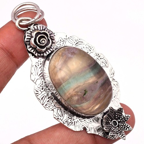 Pendentif Cœur En Argent 925 Sertie D’améthyste – Fait Main En Inde – Bijou Précieux Unique