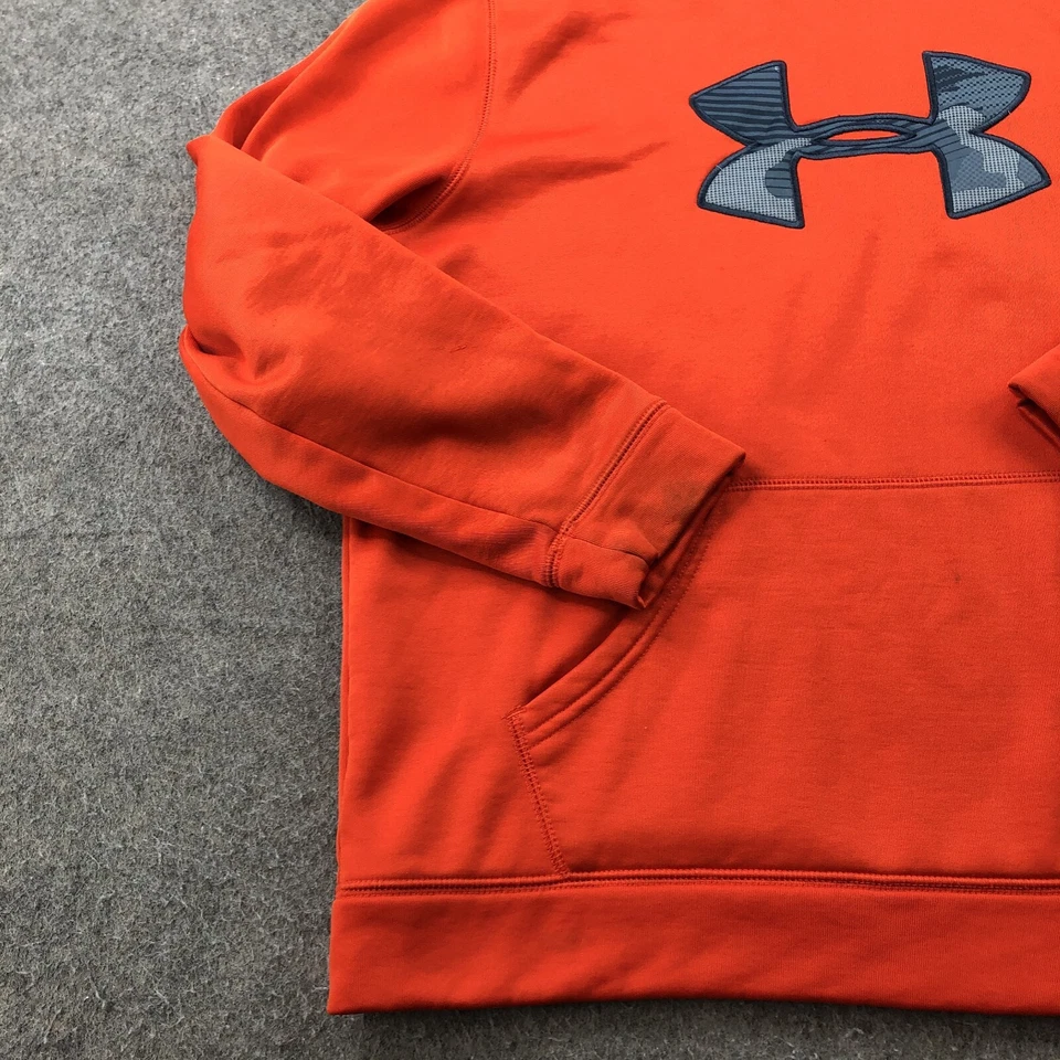 Under Armour Sudadera con Capucha Niños XL Naranja Sólido Tejido con Capucha Suelto Gimnasio Pullover Juvenil Foto 2 de 4