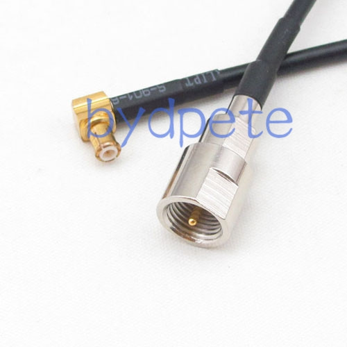 MCX male right angle R/A to FME male plug RG174 Pigtail Coaxial Cable 15cm 6in - Picture 1 of 1