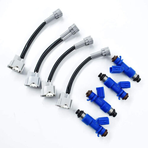 Inyectores de combustible 4 piezas 410 cc con adaptadores 16450RWCA01 para Honda Civic 1,6 L 2000-2005 - Imagen 3 de 13