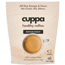 Healthy Mushroom Coffee 60 Servings with Lion's Mane & Ashwagandha for Energy