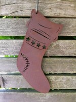 Edelrost Weihnachtssocke Neutral Weihnachtsdeko Deko Metall Dekofigur Advent