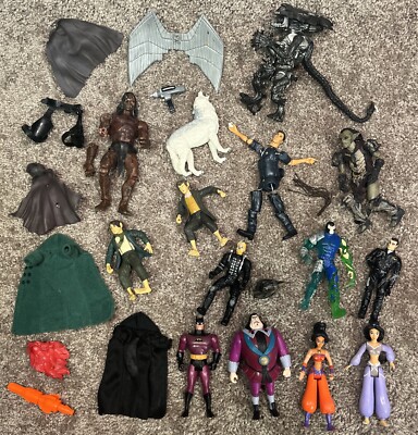 Vintage 90s Toy Lot Action Figure Lot Mixed- Alien Disney Lord of Rings Batman