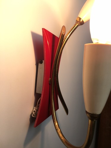 🟨 Lampada Appliqué Wall Lamp Vintage 50s 60s Original Stilnovo Arteluce Style - Foto 7 di 12