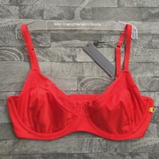 ELLE MACPHERSON SMOOTH BREATHABLE FABRIC UNDERWIRED RED BRA SIZE 32D RETAIL