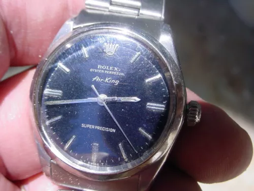 Vintage Gilt Dial Rolex Air King 5500. 1966 Mfg. Cal. 1520 Movement 26 Jewels,
