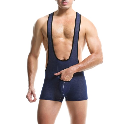 Body para hombre Lucha Libre Mono Boxers Ropa Interior Leotardo Fitness Deporte - Imagen 33 de 46