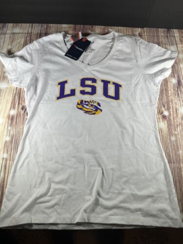 Women's Fanatics Branded White LSU Tigers Small V-Neck T-Shirt - 第 1/5 張圖片