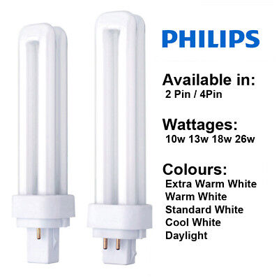 2 x Lampe Titulaire 26 W PLC 4PIN économie d'énergie