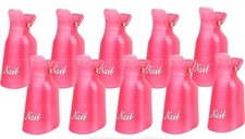 Gel Remover Nail Clips 10 Pieces Pink Plastic Fandamei Brand