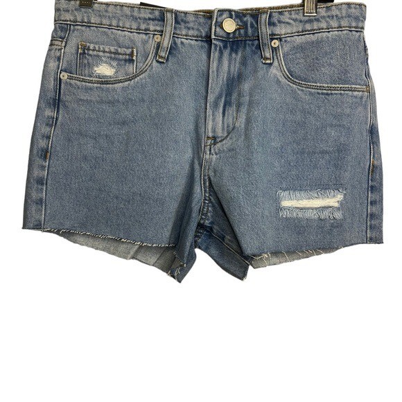 NWT Blank NYC The Barrow Vintage High-Rise Shorts Light Wash 28