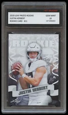 Justin Herbert 2020 Leaf Prized Rookie Card Los Angeles Chargers 1st Graded 10