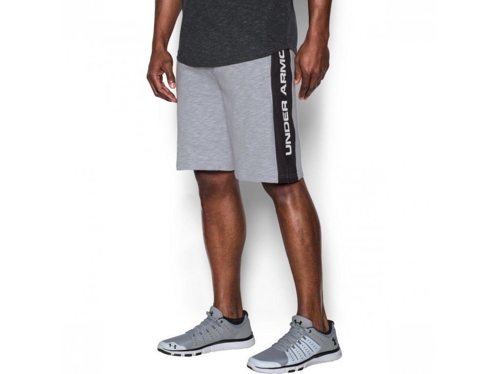 1294262-941 Новые мужские шорты UA Under Armour в спортивном стиле с графическим рисунком - Серо-черные 6490₽