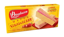 Bauducco Strawberry Wafers - Crispy Wafer Cookies with 3 Delicious, Indulgent, D