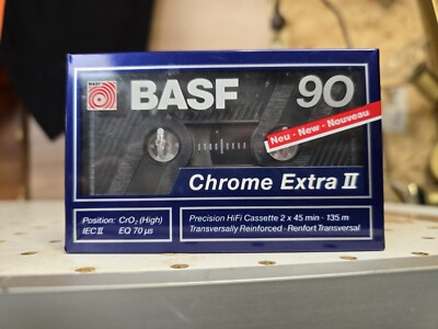 1x 90 Min (2x45min.), Chrome Extra II, Precision HiFi Cassette, Unbespielt, NEU