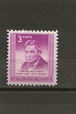 US # 975 3c Will Rogers 1948 Issue Mint Hinged*****