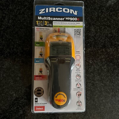 Zircon MultiScanner HD900C OneStep Center Finding Wall Color Display Stud Finder