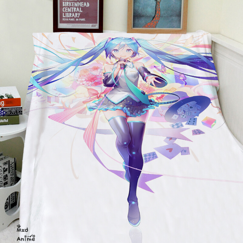 New Japan Anime Hatsune Miku Blanket Plush Rug Summer Quilt Blanket Sofa Blanket eBay