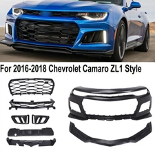 For Chevy Camaro ZL1 Style 2016-2022 Front Bumper Cover w/ Lip&Grille Primed