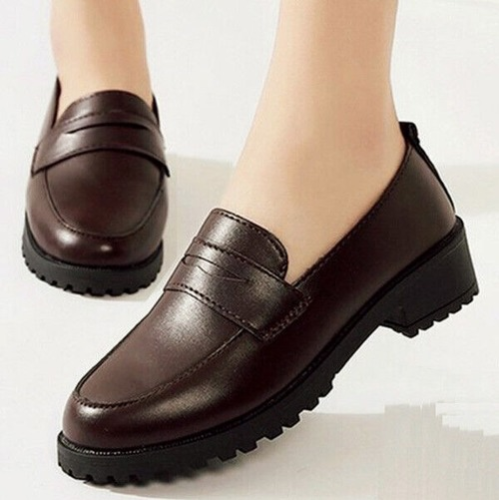 Ontoegankelijk De kerk Bewusteloos penny loafers women slip on casual shoes work shoes walking footwear brown  | eBay
