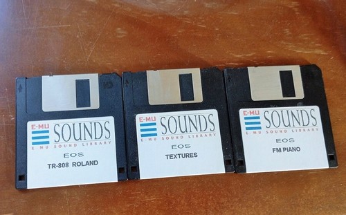 EMU E-mu , E serie ( E6400, E5000, E4, E64,... ) - 3 x Floppydisk