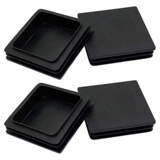 Suiwotin 4Pack 100mm 4 Inch Square Plastic Plugs, End Caps for Square Tubin...