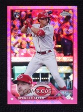 2023 Topps Chrome Logofractor Edition Pink Refractor 13/199 Spencer Steer 09b6
