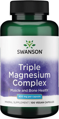 Swanson Triple Magnesium Complex - 100 Capsules, 400Mg Each