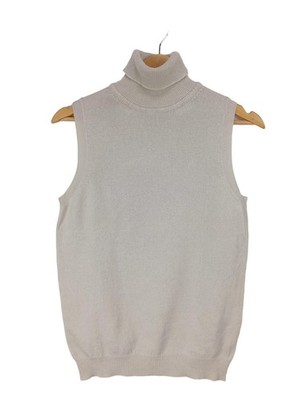 MAISONCASHMERE Feinstrickpullunder Damen Pullunder Gr. DE 34 hellgrau